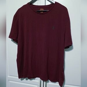Polo Ralph Lauren Cotton T-Shirt Red Maroon Shortsleeve Crewneck Logo Green Pony